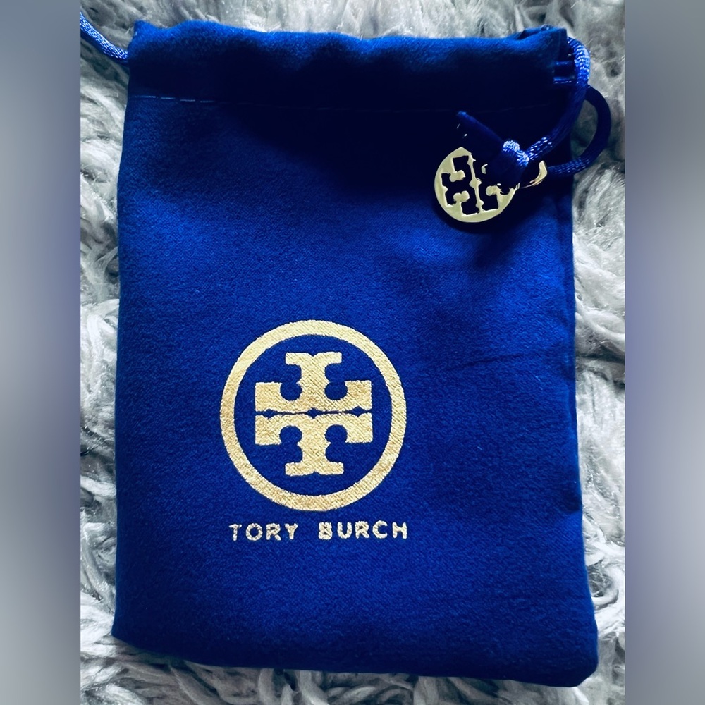 Tory Burch Purple Pouch with Gold Logo